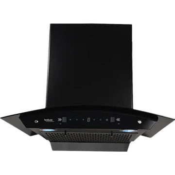 Hindware 90 Centimeter (524202) KA COOKERHOOD CHROMIA BLK RSN AC 90 1200m3/hr Thermal Auto Clean 3 Speed Gesture Control Filterless Wall Mounted Chimney (Black)